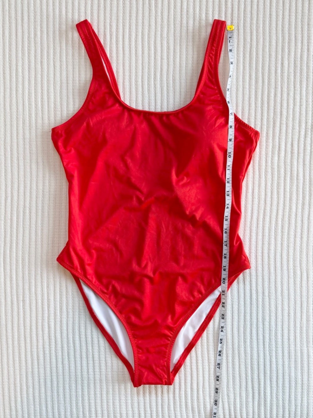 PINK Victoria's Secret Red Scoop Neck One-Piece Bathing Swimsuit NWT - Picture 6 of 7